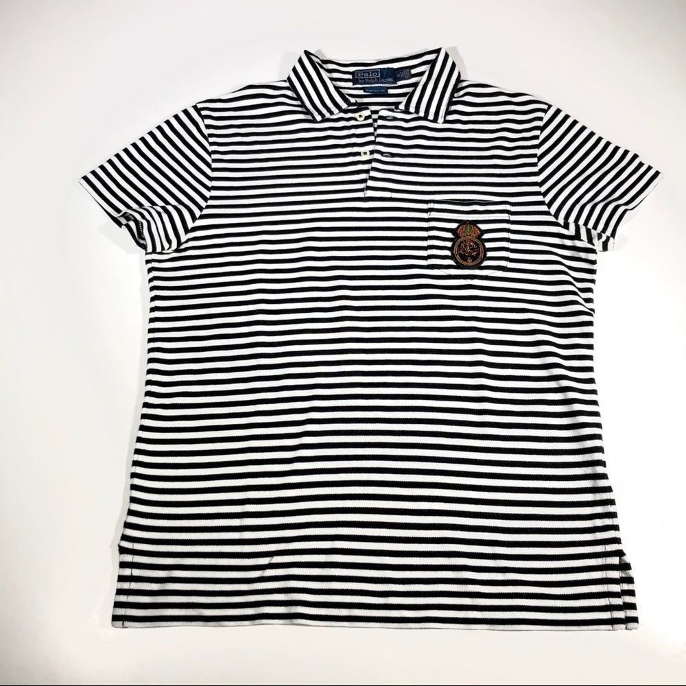 Polo By Ralph Lauren Black/White Striped Polo